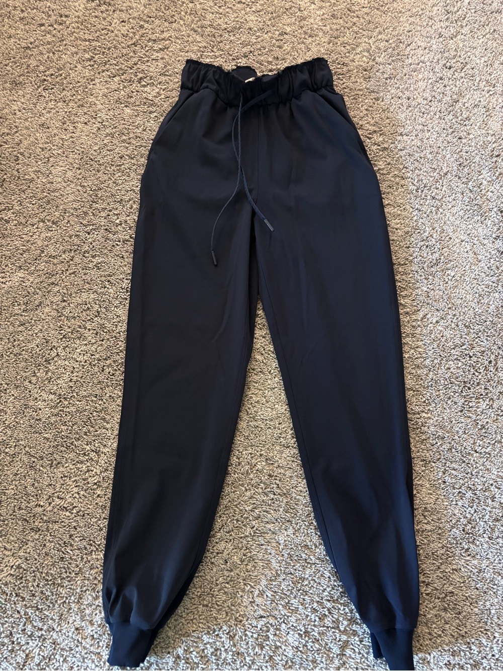 Lululemon Dark Navy Blue Drawstring Performance Jogger Pants Womens Size 0
